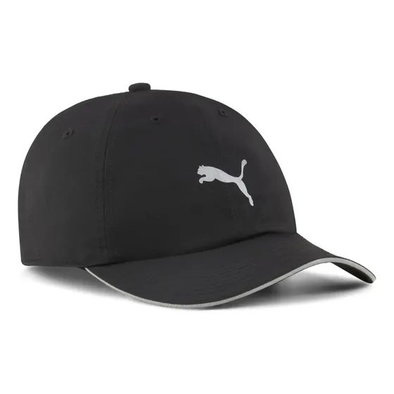 Gorra Puma Running Iii con ala curva, color negro, talla 1
