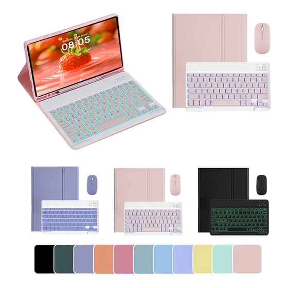 Teclado Iluminado, Capa,mouse Para iPad Air/air2/pro 9,7 Pol