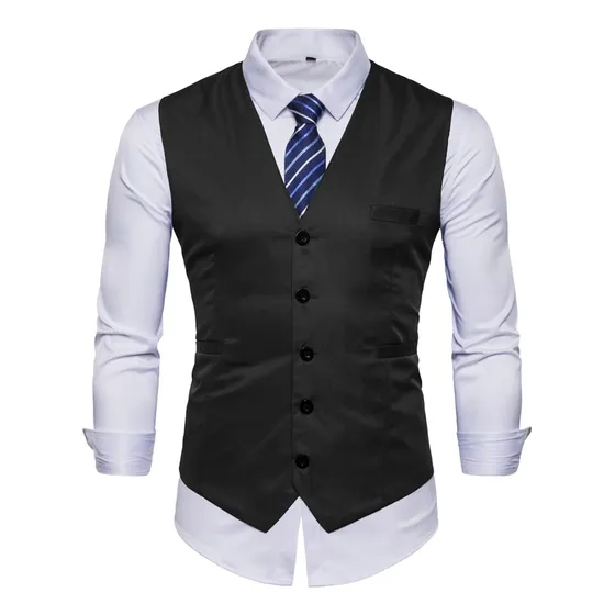 Chaleco De Traje Para Hombre, Elegante, Informal, Formal, Aj