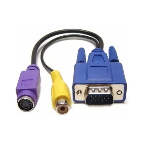 Cable Vga A Salida Supervideo Y Análogo Rca 