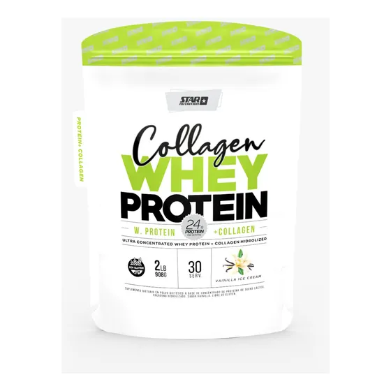 Collagen Whey Protein 2 Lb (prote+ Colageno)- Star Nutrition Sabor Vainilla