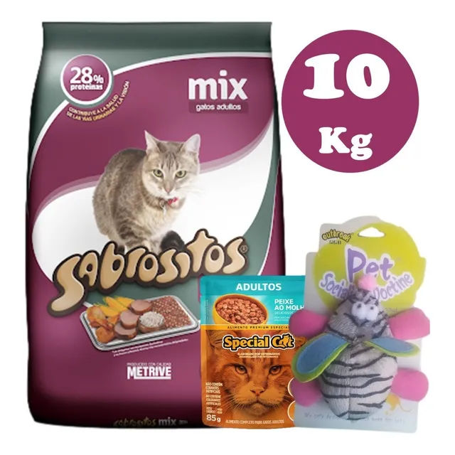 Sabrositos Gato Mix 10 Kg + Regalo