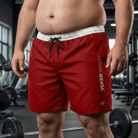 Short Masculino Plus Com Elastano Bermuda Academia Praia