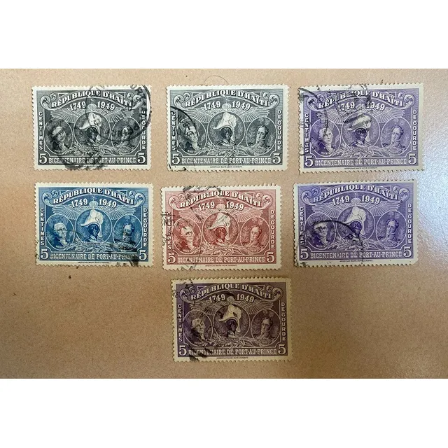Estampillas Haití 1950 - Bicentenario De Puerto Príncipe