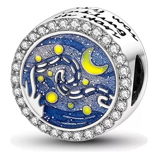 Charm O Dije De Plata De La Noche Estrellada Charm O Dije De Plata De La Noche Estrellada