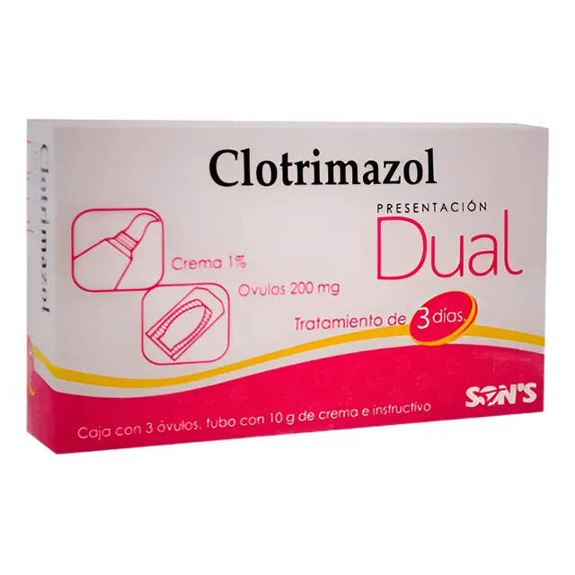 Clotrimazol Dual Óvulo 200mg - Crema 1%