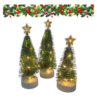 3p Mini Árbol De Navidad Con Luces Para Adornos Navideños 3p Mini Árbol De Navidad Con Luces Para Adornos Navideños