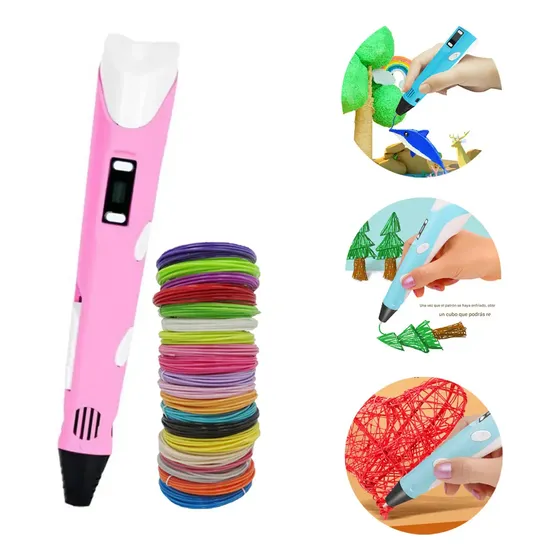 3d Pluma De Impresión Para Dibujos Infantiles Color Rosa