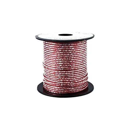 Cordon Holografico Plastico Rojo Para Manualidad Encaje 50