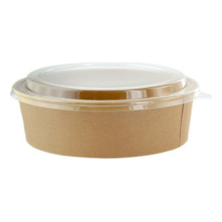 100 Bowls Kraft Contenedores Biodegradables 750 Ml Con Tapa 100 Bowls Kraft Contenedores Biodegradables 750 Ml Con Tapa