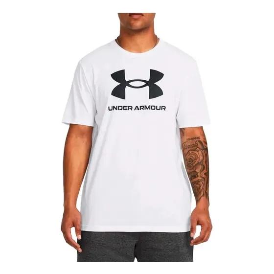 Remera Under Armour Sportstyle Logo Update Ss Blanco Hombre