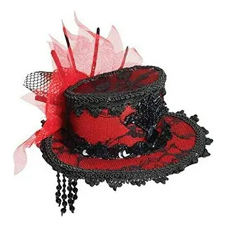 Sombrero Mini De Encaje Negro Para Disfraz De Mujer O Adoles Sombrero Mini De Encaje Negro Para Disfraz De Mujer O Adoles