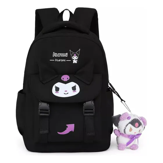 Treasure Mochila Kuromi Backpack Escolar 10L Negro