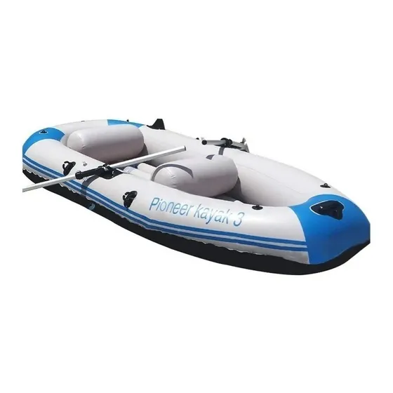 Bote Inflable 3 Personas 200kg Con Remos Aluminio
