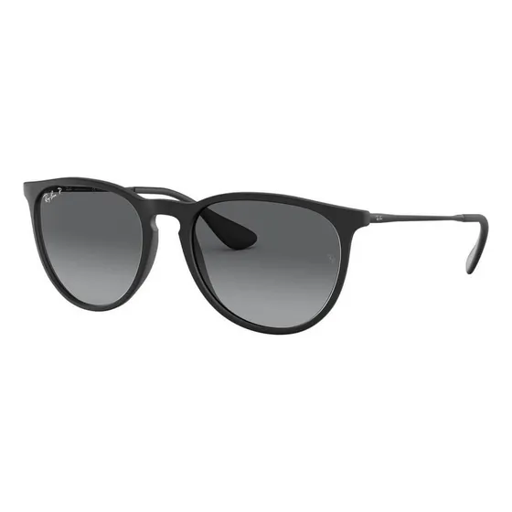 Lente Sol Ray Ban Erika Negro Polarizado - Óptica Ariel Lente Brown/violet Varilla Silver Armazón Matte Dark Rubber Sand Diseño Mirror