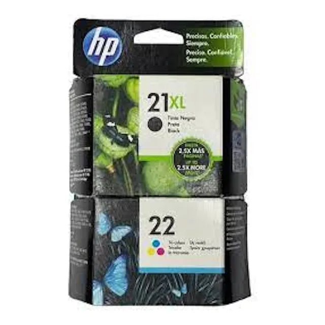 Cartucho Hp 21xl Negro Y 22 Color Estandar