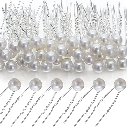 40 Paquetes Perla Piñas De Pelo Novia De Bodas H68p1