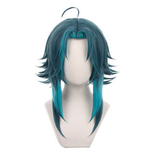 Peruca Verde Genshin Impact Xiao Cosplay 82 Cm Peruca Verde Genshin Impact Xiao Cosplay 82 Cm