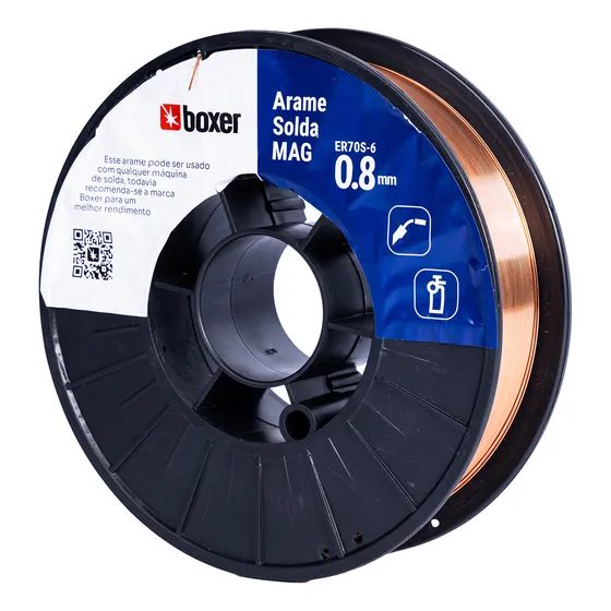 Arame Mig Uso Com Gás 0.8mm Rolo 5kg Boxer
