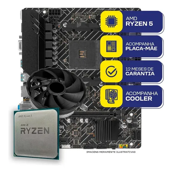 Kit Upgrade Gamer Mcl, Amd Ryzen 5 3400g, A520m, 8gb Ddr4
