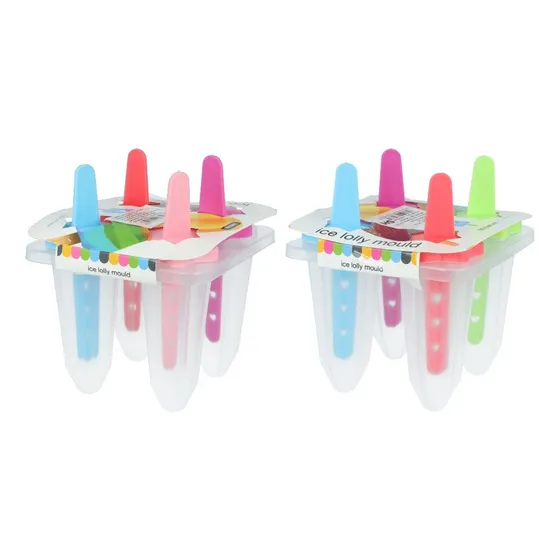 Pack X 4 Moldes Para Helado De Palitos Niños Verano Jta Color Transparente