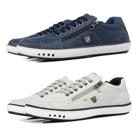 Kit 2 Pares Sapatênis , Leve De  Zíper Super Conforto