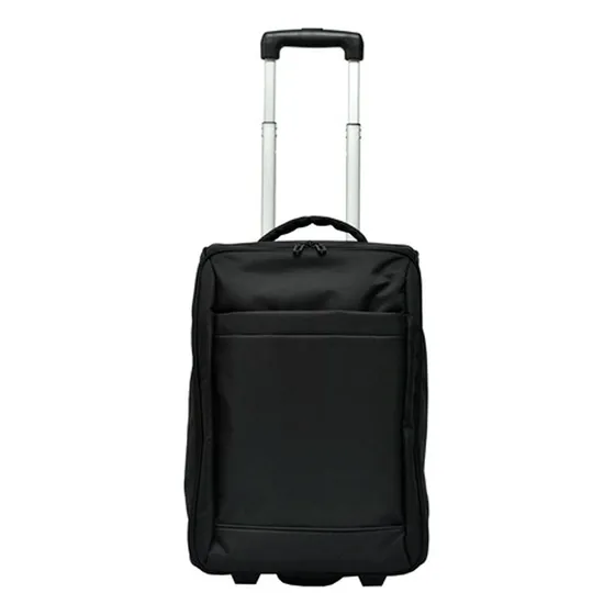 Valija De Mano C/ruedas Plegable Tipo Carry On 34l Ligero Color Negro