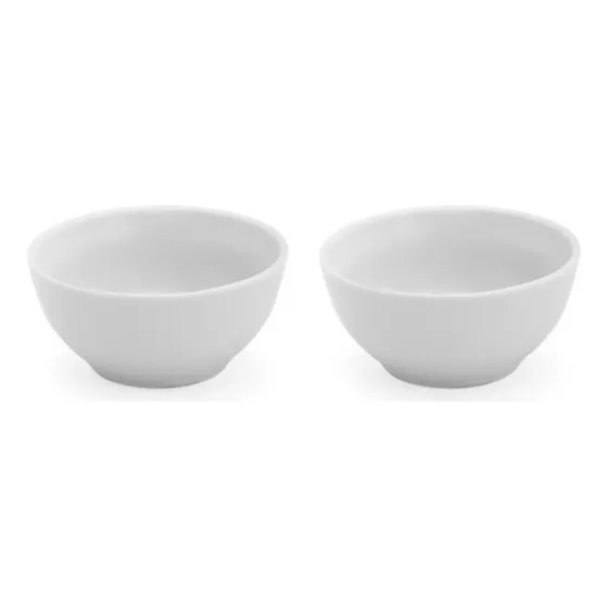 Kit 2 Bowl Porcelana 500ml Branco 1° Linha Caldo Açai Sopa