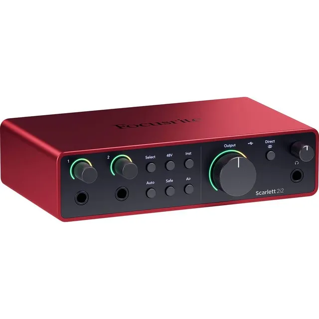 Focusrite Scarlett 2i2 Interfaz De Audio Usb-c 4ª Gen Color Rojo