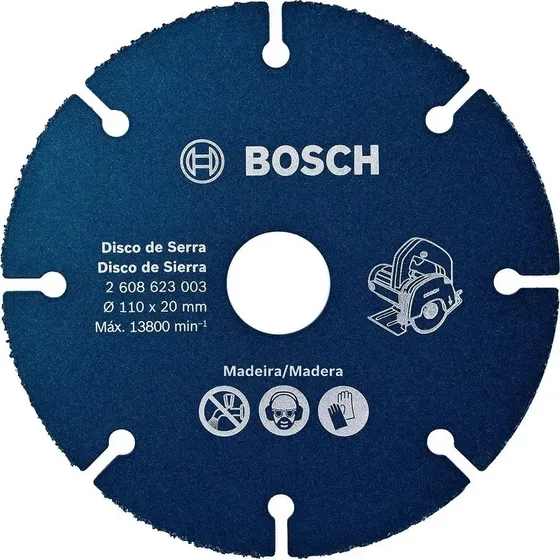 Disco de sierra de mármol para madera contrachapada Mdf de 110 mm Bosch 2608623003, color turquesa