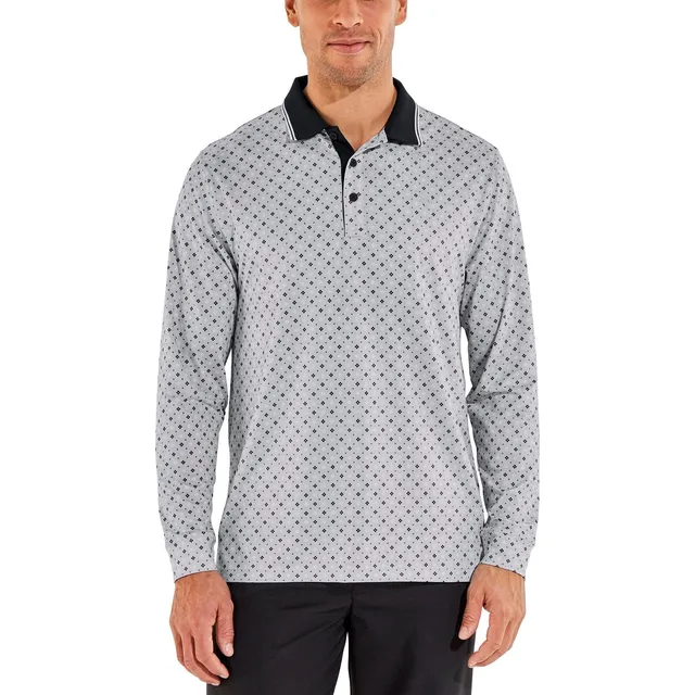 Polo Golf Manga Larga Para Hombre Proteccion Solar