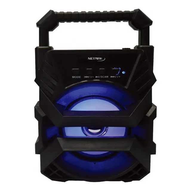Parlante Inalámbrico Portatil Bluetooth Luces Led Nm-drake Color Negro