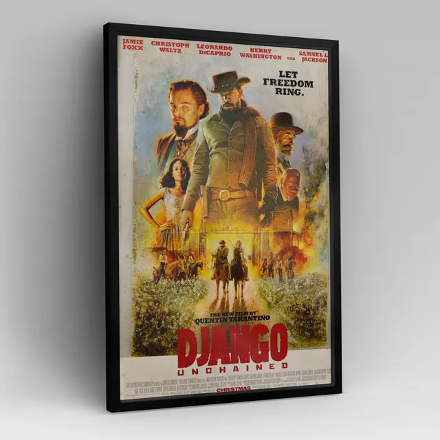 Cuadro Poster Django Sin Cadenas 40x30 Cm C/ Vidrio