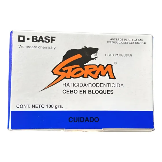 Veneno Ratas Ratones Pastilla Azul Storm 100 Gr