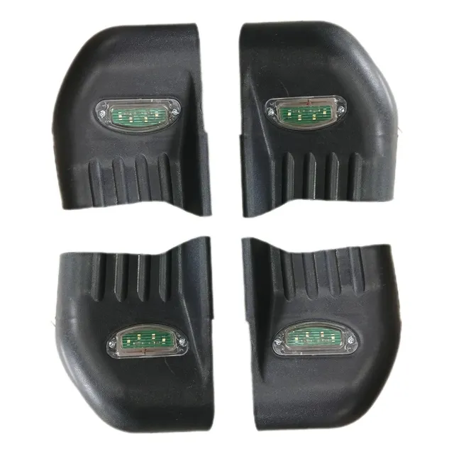 Juego De 4 Punteras Con Luz Led Para Estribos En Aluminio