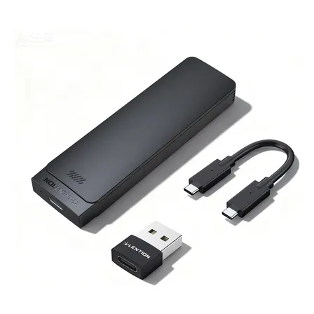 Case Lention Para Ssd M.2 Nvme E Sata Usb-c 10 Gbps Preto