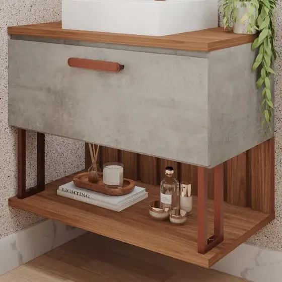 Mueble de baño MGM Duna con bañera de dunas de 80 cm sin orificios | Cuotas sin interés