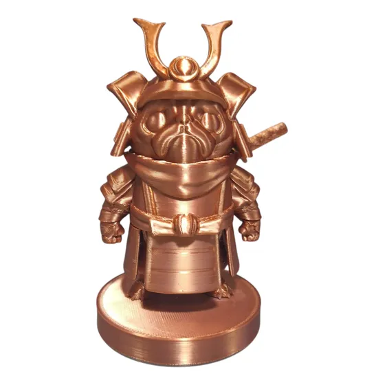 Boneco Action Figure Colecionável Pet Samurai Pug