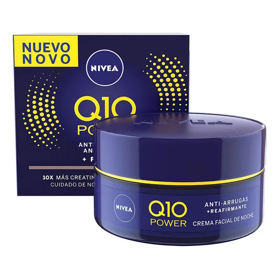 Crema Facial Reafirmante Nivea Q10 Tratamiento Antiarrugas de Noche 50 ml
