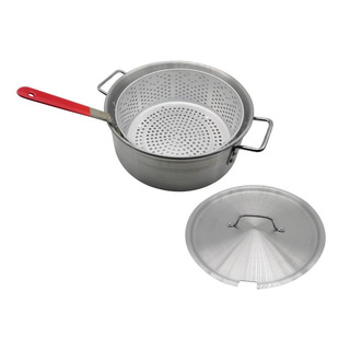 Olla Cesta De Aluminio Para Freir Con Tapa Arol Color Acero Inoxidable Olla Cesta De Aluminio Para Freir Con Tapa Arol Color Acero Inoxidable