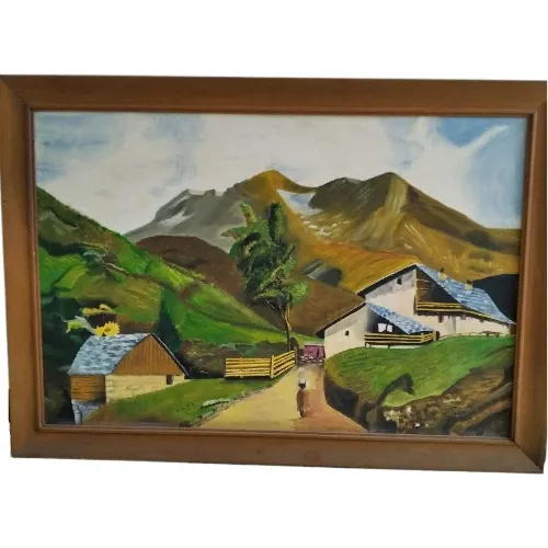 Cuadro Paisaje Montaña Años 1970