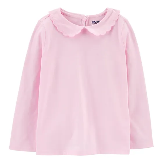 Blusa De Algodón, Con Cuello Mago Bordado Oshkosh 2p540410