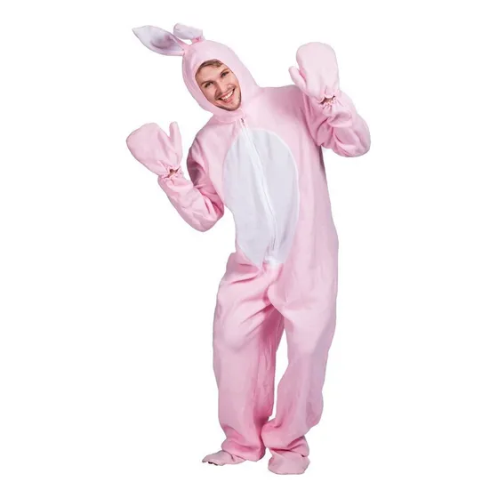 I Hjb Disfraz De Conejo De Pascua Adulto Rosa Conejito