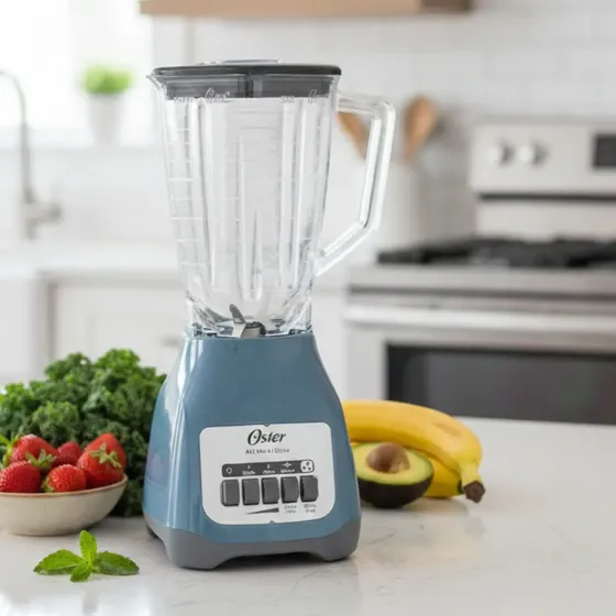 Oster Licuadora 2 Vel + Pulso, Vaso De Plastico Blstkag-fpb Color Azul Claro