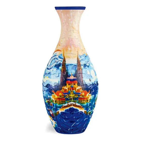 Vaso De Quebra-cabeça 3d Diy, 160pcs Puzzle Flower Vase