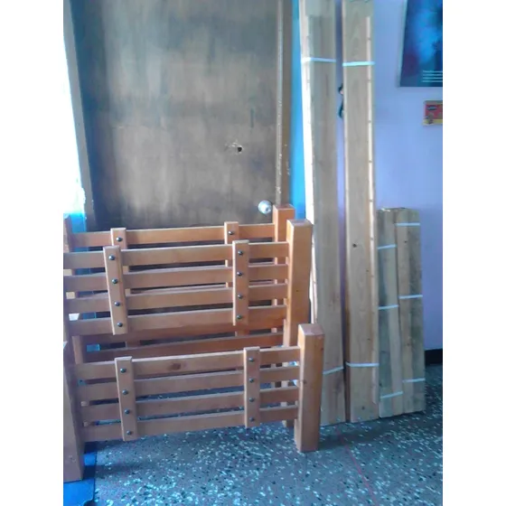 Cama En Cedro Fuerte, 1x2m, Individual
