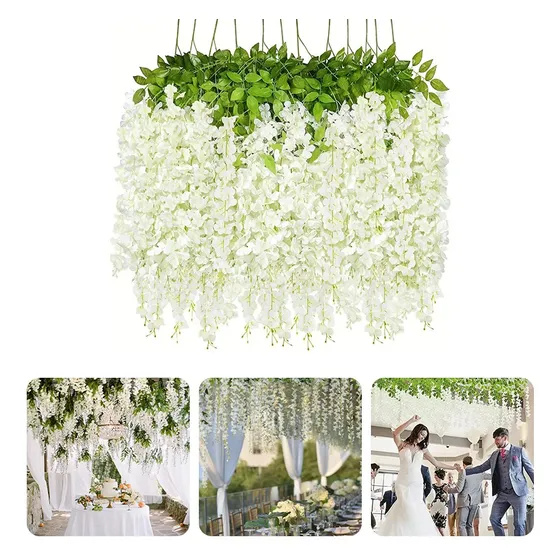 12 Pendente Cerejeira Artificial Decoração Grande Toque Real