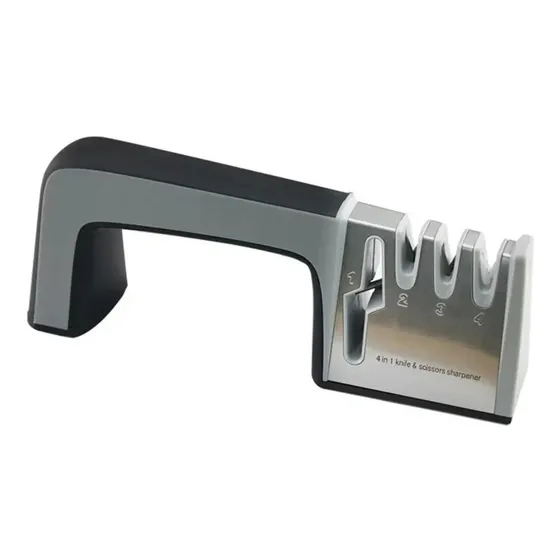 Afilador De Acero De Cuchillos Y Tijeras 4 En 1 Ergonomico
