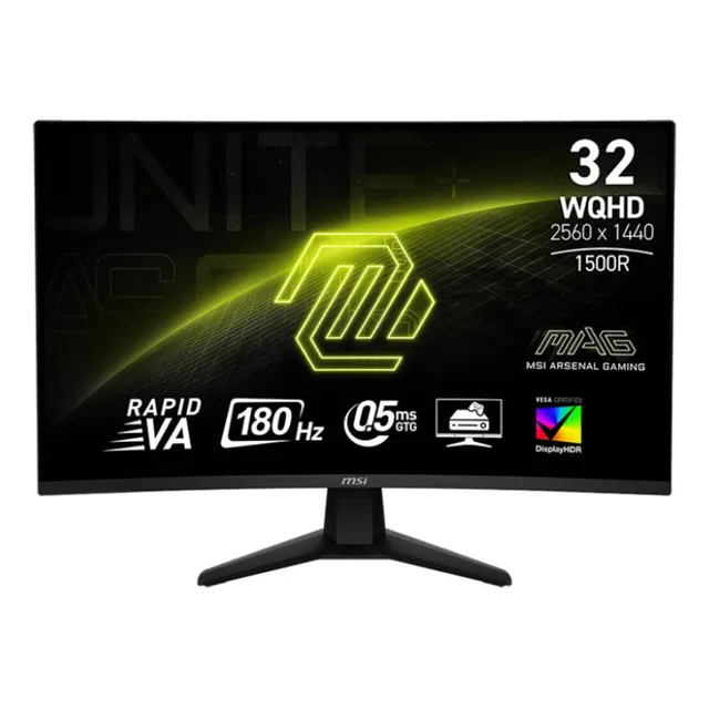 Monitor Gamer Msi Mag 32cq6f 32, Curvo, 180hz, 0.5ms Color Negro