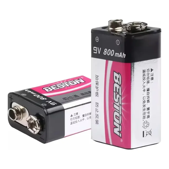 Bateria Pila Recargable 9v Beston Original 800mah Cuadrada